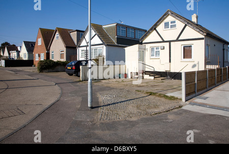 Logement privé à Jaywick, Essex, Angleterre Banque D'Images