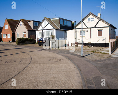 Logement privé à Jaywick, Essex, Angleterre Banque D'Images