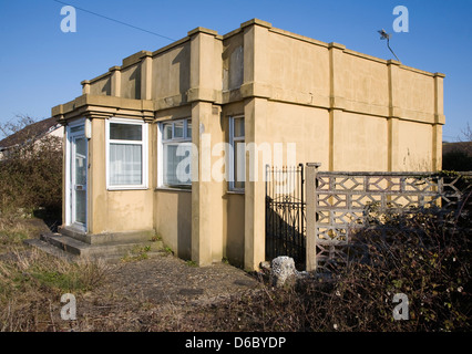 Logement privé à Jaywick, Essex, Angleterre Banque D'Images