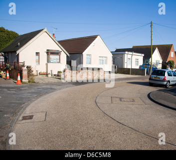 Logement privé à Jaywick, Essex, Angleterre Banque D'Images