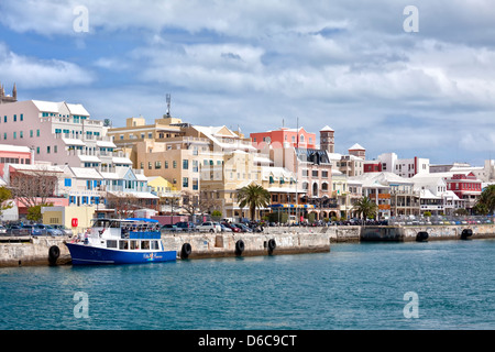 Bord de l'eau de Hamilton, Bermudes. Banque D'Images