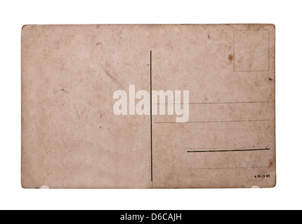 Blanc vintage postcard Banque D'Images