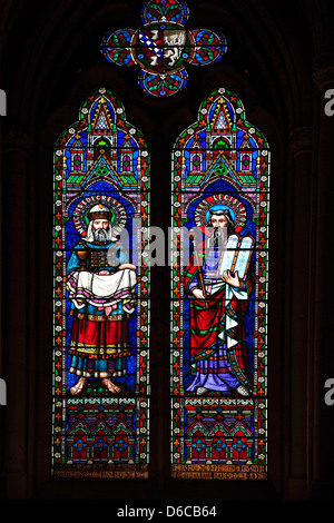 Vue de l'intérieur de la cathédrale de Ripon Ripon, City, North Yorkshire, England, United Kingdom Banque D'Images