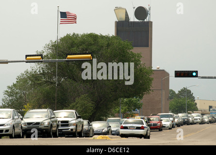 L’incendie de Las Conchas, qui a commencé le 27 juin 2011, près du laboratoire national de Los Alamos, a menacé les installations du laboratoire et a entraîné des mesures d’évacuation. C'était l'un des plus grands feux de forêt de l'histoire du Nouveau-Mexique. Banque D'Images