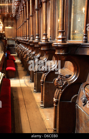 Vue de l'intérieur de la cathédrale de Ripon Ripon, City, North Yorkshire, England, United Kingdom Banque D'Images