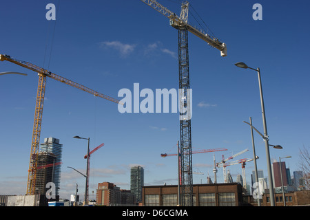 Construction de West Don Lands quartier de Toronto. Banque D'Images