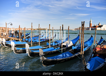 Parking gondole, Venise Banque D'Images