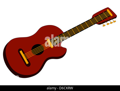 Guitare brun Banque D'Images