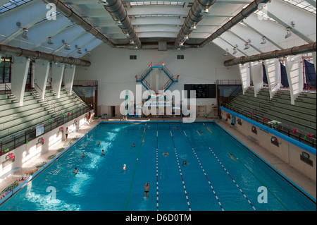 Gênes, Italie, la piscine de l'Stadio Comunale di Natation Banque D'Images