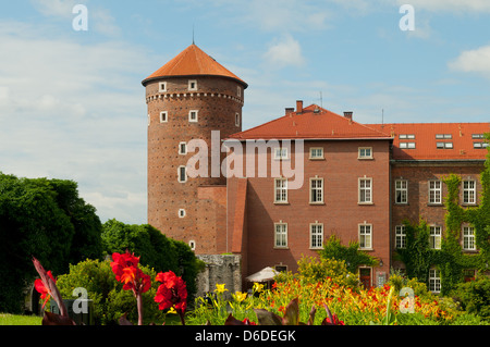 Sandomierska Tower, Château du Wawel, Cracovie, Pologne Banque D'Images