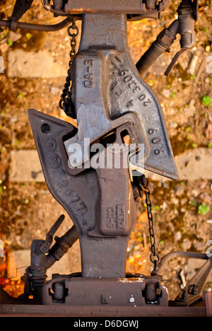 Le mécanisme de couplage de train Banque D'Images