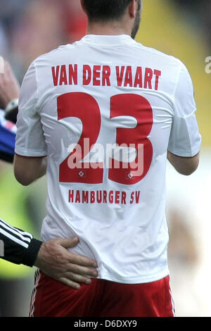 Hambourg, Rafael van der Vaart lors de la Bundesliga match de football entre l'Eintracht Francfort et Hambourg SV à la Commerzbank Arena de Francfort, Allemagne, 16 septembre 2012. Photo : FREDRIK VON ERICHSEN Banque D'Images