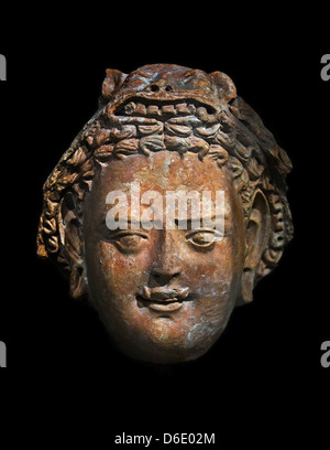 Bodhisattva Head Tumshug Togquz petit temple Xinjiang 4th-5th siècle Chine chinoise Banque D'Images