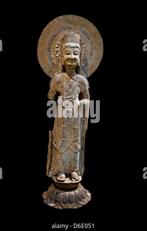 Bodhisattva debout le nord de la Chine de l'Est 534-550 6 siècle Wei Qi et du Nord chinois 550-577 Banque D'Images