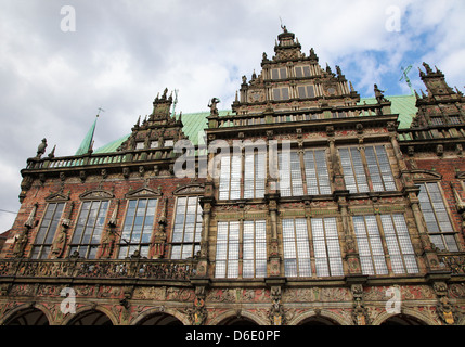 Hôtel de ville (Rathaus) de Brême, dans le nord-ouest de l'Allemagne. Banque D'Images