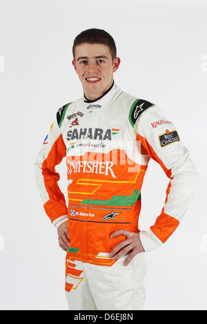 Paul di Resta (GBR) - Sahara Force India Formula One Team - Driver Studio Photoshoot - Silverstone, UK, 02.02.2012 - Sahara Force India Formula One Team Copyright libre de droit Banque D'Images