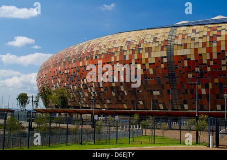 Le stade national de soccer extérieur de Soweto. Banque D'Images