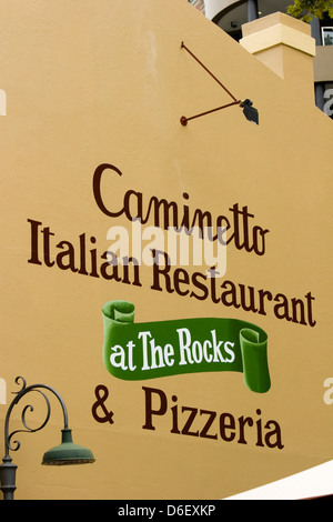 Murale dans le restaurant Rocks à Sydney, Australie Banque D'Images