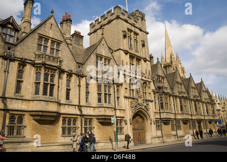 L'Université d'Oxford Oxfordshire façade avant de Brasenose College dans High Street fondée en 1509 Banque D'Images