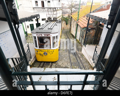 Lisbonne, Portugal, l'ascensor da Lavra Banque D'Images