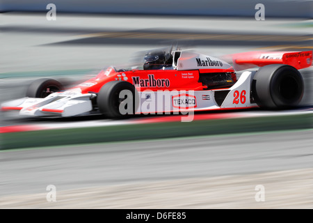 Maîtres de la FIA de Formule 1 historiques à Montmelo 12 avril 2013 - Frank Les Lions à 1978 McLaren M26 Banque D'Images