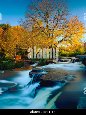 Feuillage d'automne, Shohola Falls, Pocono Mountains, North Carolina, USA Banque D'Images