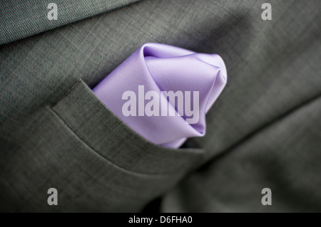 Détail d'un costume de l'homme d'affaires avec un mouchoir dans la poche Banque D'Images