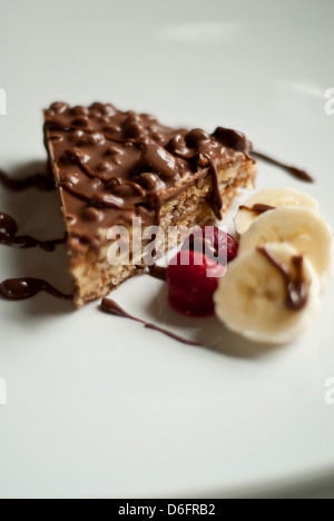 Daim chocolat Cake Bar Banque D'Images