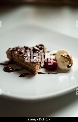 Daim chocolat Cake Bar Banque D'Images