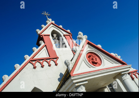 La Chapelle italienne, Lamb Holm, Orkney - construit et décoré par des prisonniers de guerre italiens pendant la seconde guerre mondiale en 1942. Banque D'Images