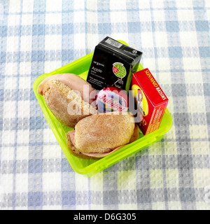 Rouleau de jambon lunch box Banque D'Images