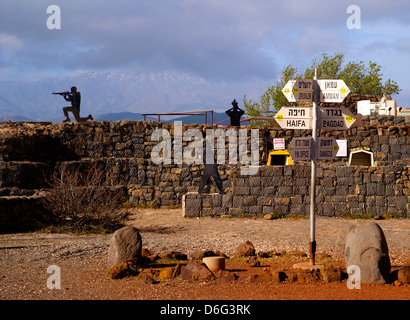 Mont Avital et Réserve naturelle du Mont Bental, plateau du Golan, Israël les meilleurs sentiers pédestres du plateau du Golan, Israël. Banque D'Images