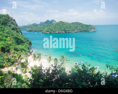 Tropical Beach et les îles, Ko Phangan, Surat Thani, Thaïlande Banque D'Images