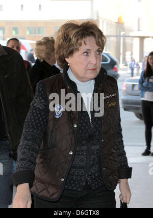 Insbruck, 24-02-2012 Départ de Sa Majesté la Reine Beatrix, le Prince Willem-Alexander, La Princesse Mabel, la Princesse Margriet (photo) et le Prince Constantijn à l'hôpital universitaire d'Innsbruck. Le Prince Friso était en état critique mais stable dans les soins intensifs de l'hôpital d'Innsbruck sur l'unité Vendredi 17 février après une avalanche l'enterra alors qu'il était pratique de la glisse dans les Alpes autrichiennes. Banque D'Images