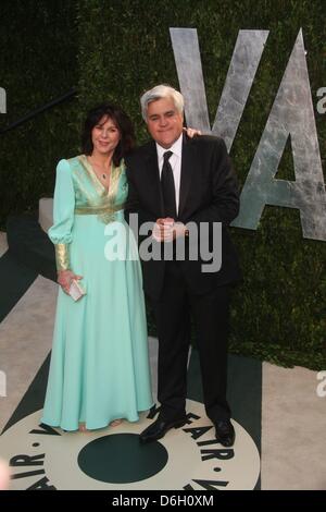 La personnalité de télévision Jay Leno et épouse Mavis Leno assister à la 2012 Vanity Fair Oscar Party at Sunset Tower à Los Angeles, USA, 26 février 2012. Photo : Hubert Boesl Banque D'Images