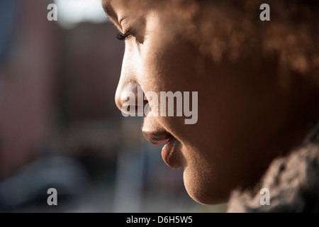 Close up of woman's face Banque D'Images