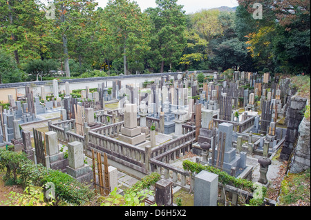 Cimetière, Kyoto, Japon, Asie Banque D'Images