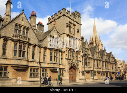 La maison du roi et le Collège de Brasenose (BNC) bâtiment conçu par Thomas G Jackson. Oxford, Oxfordshire, England, UK, Grande-Bretagne Banque D'Images