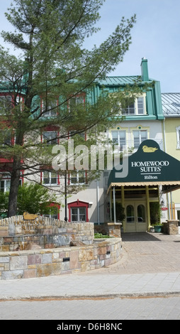 Le Hilton Homewood Suites à Mont-Tremblant, Québec. Banque D'Images