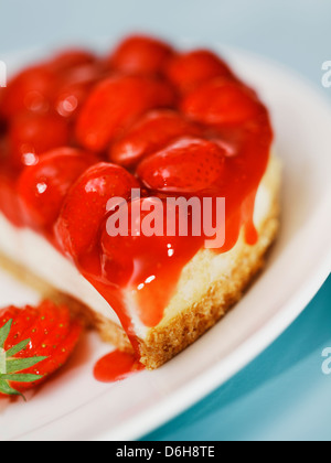 Gâteau au fromage aux fraises Banque D'Images