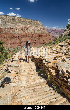 Sentier de randonnée homme à Grand Canyon Banque D'Images