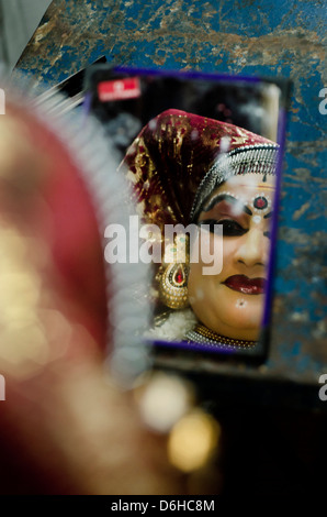 Kathakali est l'une des principales formes de danse classique indienne. Banque D'Images