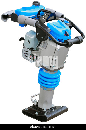 Compacteur de sol vibrant isolé Rammer with Clipping Path Banque D'Images
