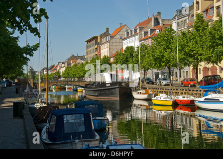 Canal Christianshavn, Copenhague, Danemark Banque D'Images