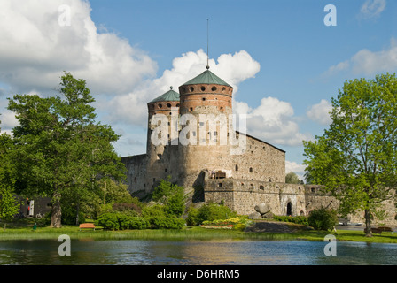 Château d'Olavinlinna, Savonlinna, Finlande Banque D'Images