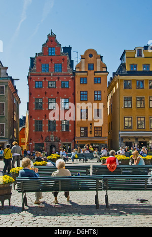 Stortorget, Gamla Stan, Stockholm, Suède Banque D'Images