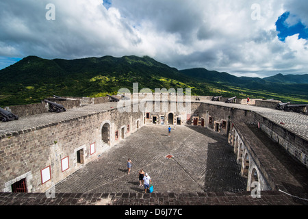 La forteresse de Brimstone Hill, UNESCO World Heritage Site, Saint Kitts, Saint Kitts et Nevis, Iles sous le vent, Antilles, Caraïbes Banque D'Images