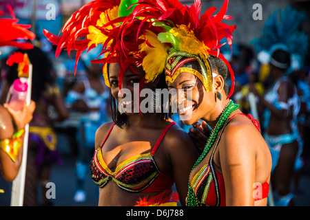 Carnaval à Basseterre, Saint Kitts, Saint Kitts et Nevis, Iles sous le vent, Antilles, Caraïbes, Amérique Centrale Banque D'Images