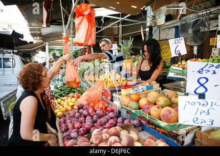 Shuk marché HaCarmel, Tel Aviv, Israël, Moyen Orient Banque D'Images