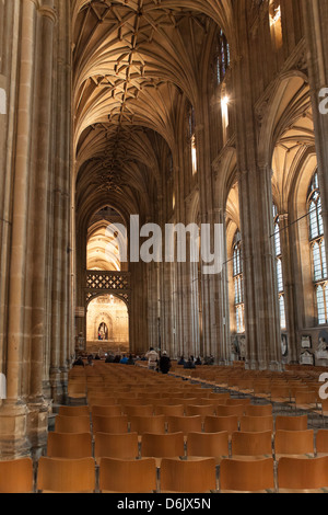 À l'intérieur de la Cathédrale de Canterbury, Site du patrimoine mondial de l'UNESCO, Canterbury, Kent, Angleterre, Royaume-Uni, Europe Banque D'Images